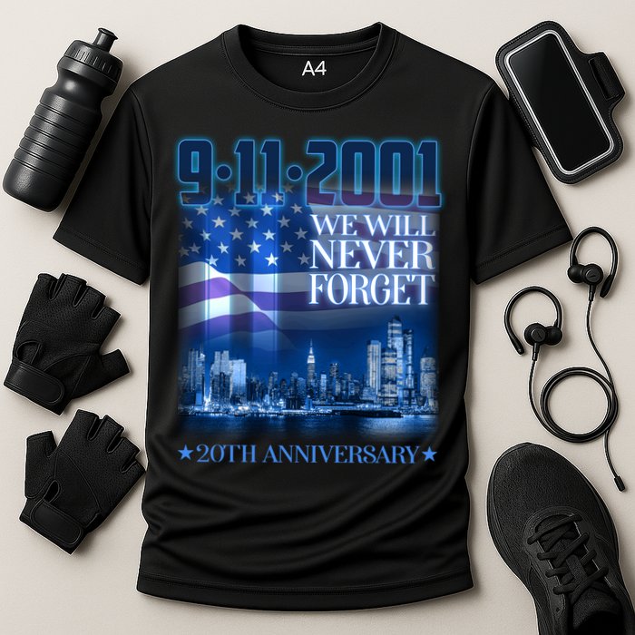 We Will Never Forget 9112021 20th Anniversary Cooling Performance Crew T-Shirt