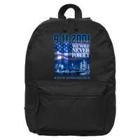 We Will Never Forget 9112021 20th Anniversary 16 in Basic Backpack