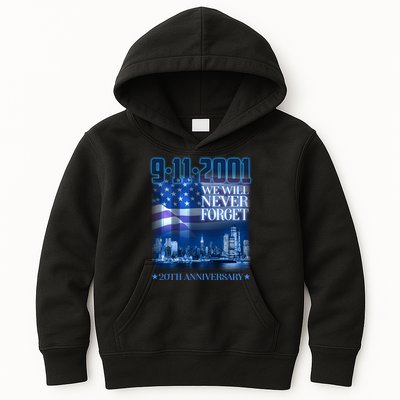 We Will Never Forget 9112021 20th Anniversary Kids Hoodie