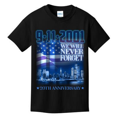 We Will Never Forget 9112021 20th Anniversary Kids T-Shirt