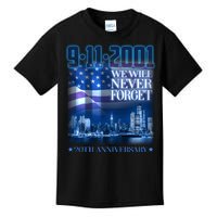 We Will Never Forget 9112021 20th Anniversary Kids T-Shirt