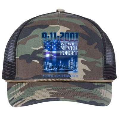 We Will Never Forget 9112021 20th Anniversary Retro Rope Trucker Hat Cap