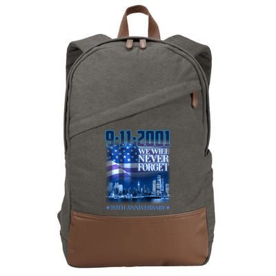 We Will Never Forget 9112021 20th Anniversary Cotton Canvas Backpack