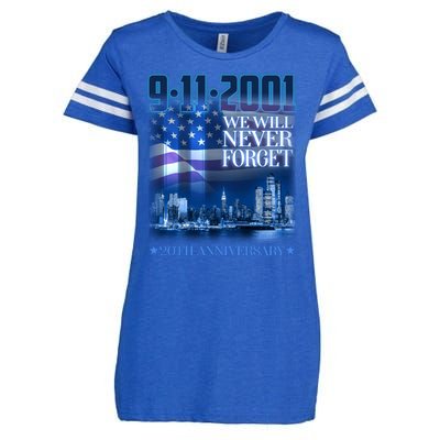 We Will Never Forget 9112021 20th Anniversary Enza Ladies Jersey Football T-Shirt