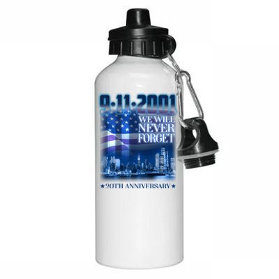 We Will Never Forget 9112021 20th Anniversary Aluminum Water Bottle