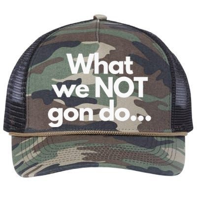 What We Not Gon Do Retro Rope Trucker Hat Cap