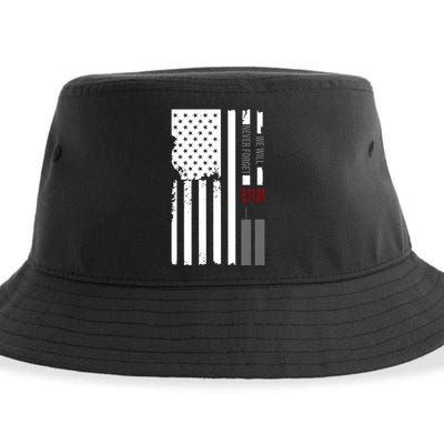 We Will Never Forget 9.11.01 USA Flag Sustainable Bucket Hat