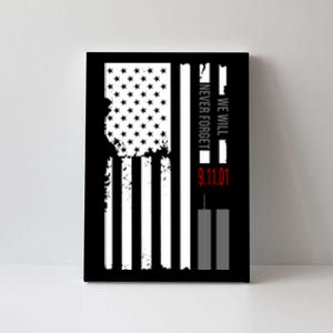 We Will Never Forget 9.11.01 USA Flag Canvas