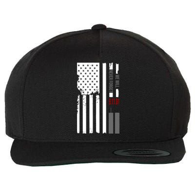 We Will Never Forget 9.11.01 USA Flag Wool Snapback Cap