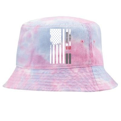 We Will Never Forget 9.11.01 USA Flag Tie-Dyed Bucket Hat