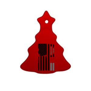 We Will Never Forget 9.11.01 USA Flag Ceramic Tree Ornament