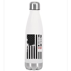 We Will Never Forget 9.11.01 USA Flag Stainless Steel Insulated Water Bottle