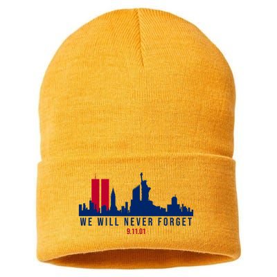 We Will Never Forget 09.11.01 September 11th 2001 Sustainable Knit Beanie