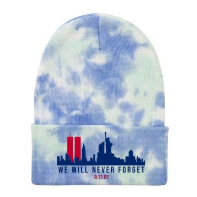 We Will Never Forget 09.11.01 September 11th 2001 Tie Dye 12in Knit Beanie