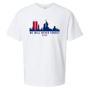 We Will Never Forget 09.11.01 September 11th 2001 Sueded Cloud Jersey T-Shirt