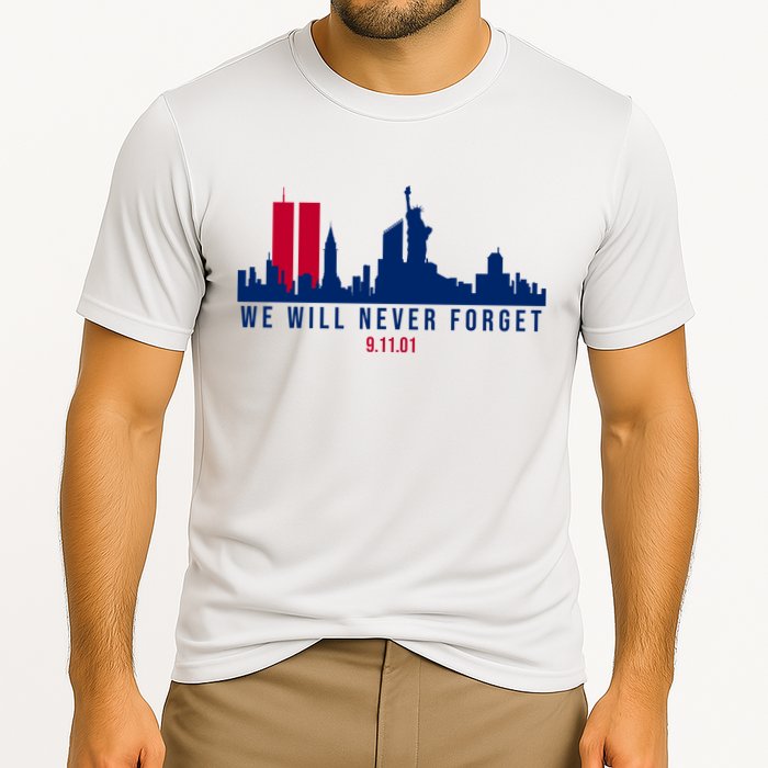 We Will Never Forget 09.11.01 September 11th 2001 Cooling Performance Crew T-Shirt