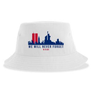 We Will Never Forget 09.11.01 September 11th 2001 Sustainable Bucket Hat