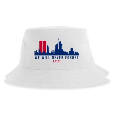 We Will Never Forget 09.11.01 September 11th 2001 Sustainable Bucket Hat