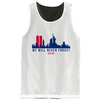 We Will Never Forget 09.11.01 September 11th 2001 Mesh Reversible Basketball Jersey Tank
