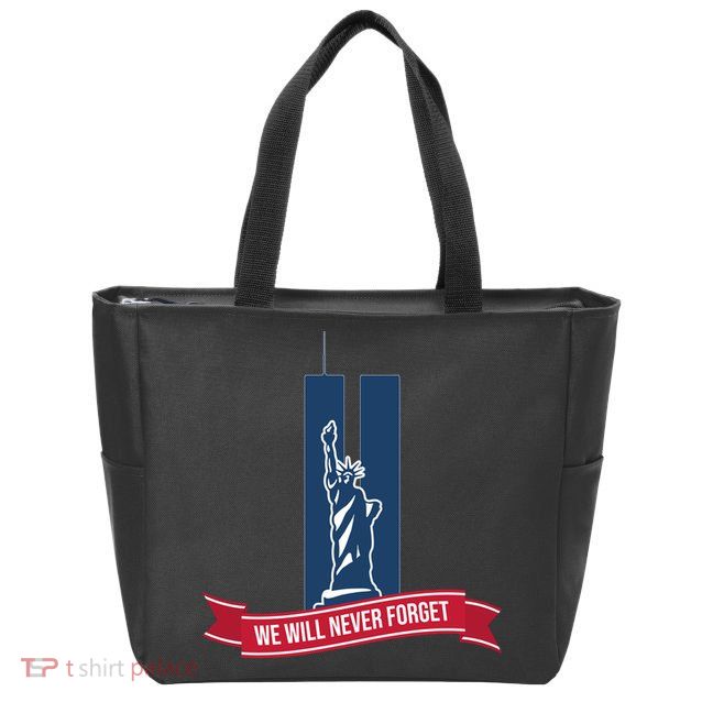 We Will Never Forget 09.11.01 Statue Of Liberty Zip Tote Bag