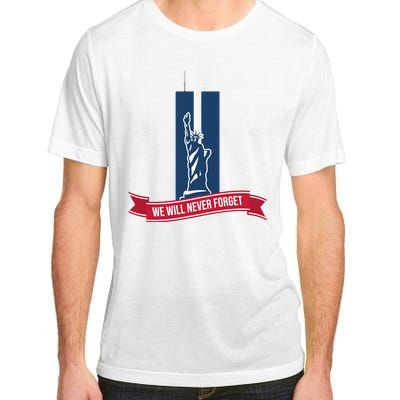 We Will Never Forget 09.11.01 Statue Of Liberty Adult ChromaSoft Performance T-Shirt