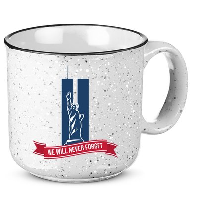 We Will Never Forget 09.11.01 Statue Of Liberty 15oz Campfire Ceramic Mug