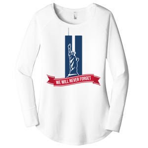 We Will Never Forget 09.11.01 Statue Of Liberty Women's Perfect Tri Tunic Long Sleeve Shirt