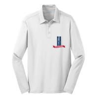 We Will Never Forget 09.11.01 Statue Of Liberty Silk Touch Performance Long Sleeve Polo