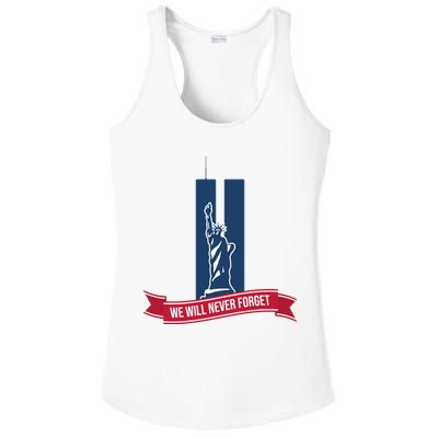 We Will Never Forget 09.11.01 Statue Of Liberty Ladies PosiCharge Competitor Racerback Tank