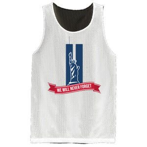 We Will Never Forget 09.11.01 Statue Of Liberty Mesh Reversible Basketball Jersey Tank