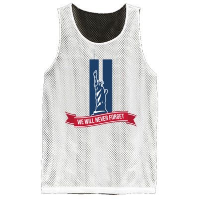 We Will Never Forget 09.11.01 Statue Of Liberty Mesh Reversible Basketball Jersey Tank