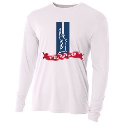 We Will Never Forget 09.11.01 Statue Of Liberty Cooling Performance Long Sleeve Crew