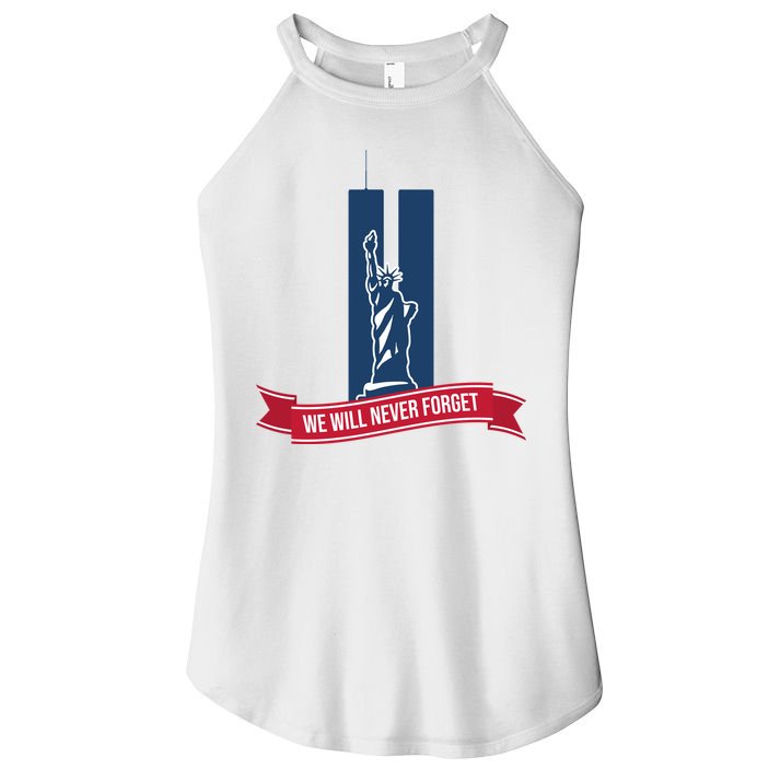 We Will Never Forget 09.11.01 Statue Of Liberty Women's Perfect Tri Rocker Tank