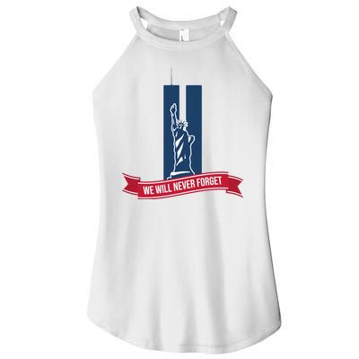 We Will Never Forget 09.11.01 Statue Of Liberty Women’s Perfect Tri Rocker Tank