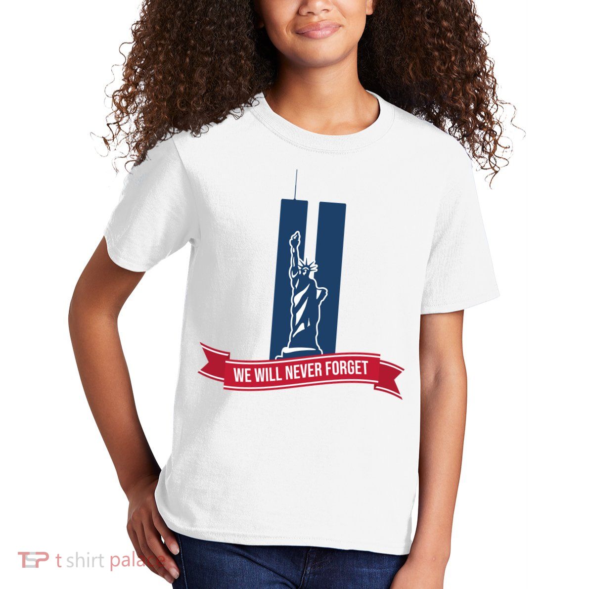 We Will Never Forget 09.11.01 Statue Of Liberty Kids T-Shirt