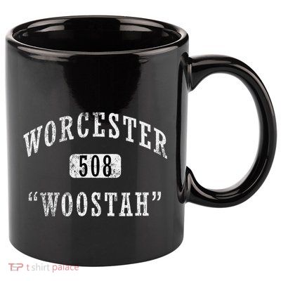 Worcester Woostah Nickname 508 Vintage Area Code 11oz C Handle Ceramic Mug