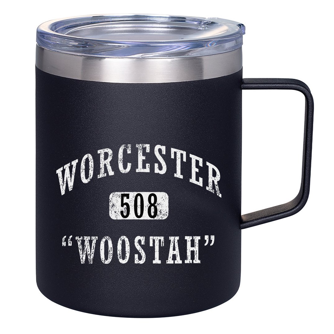 Worcester Woostah Nickname 508 Vintage Area Code 12oz Stainless Steel Coffee Mug