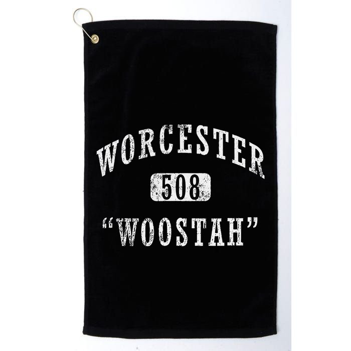 Worcester Woostah Nickname 508 Vintage Area Code Golf Towel