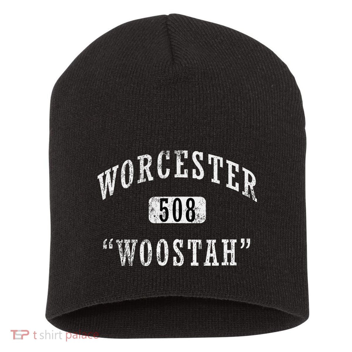 Worcester Woostah Nickname 508 Vintage Area Code Short Acrylic Beanie