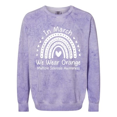 We Wear Orange Multiple Sclerosis Awareness Ms Month Colorblast Crewneck Sweatshirt