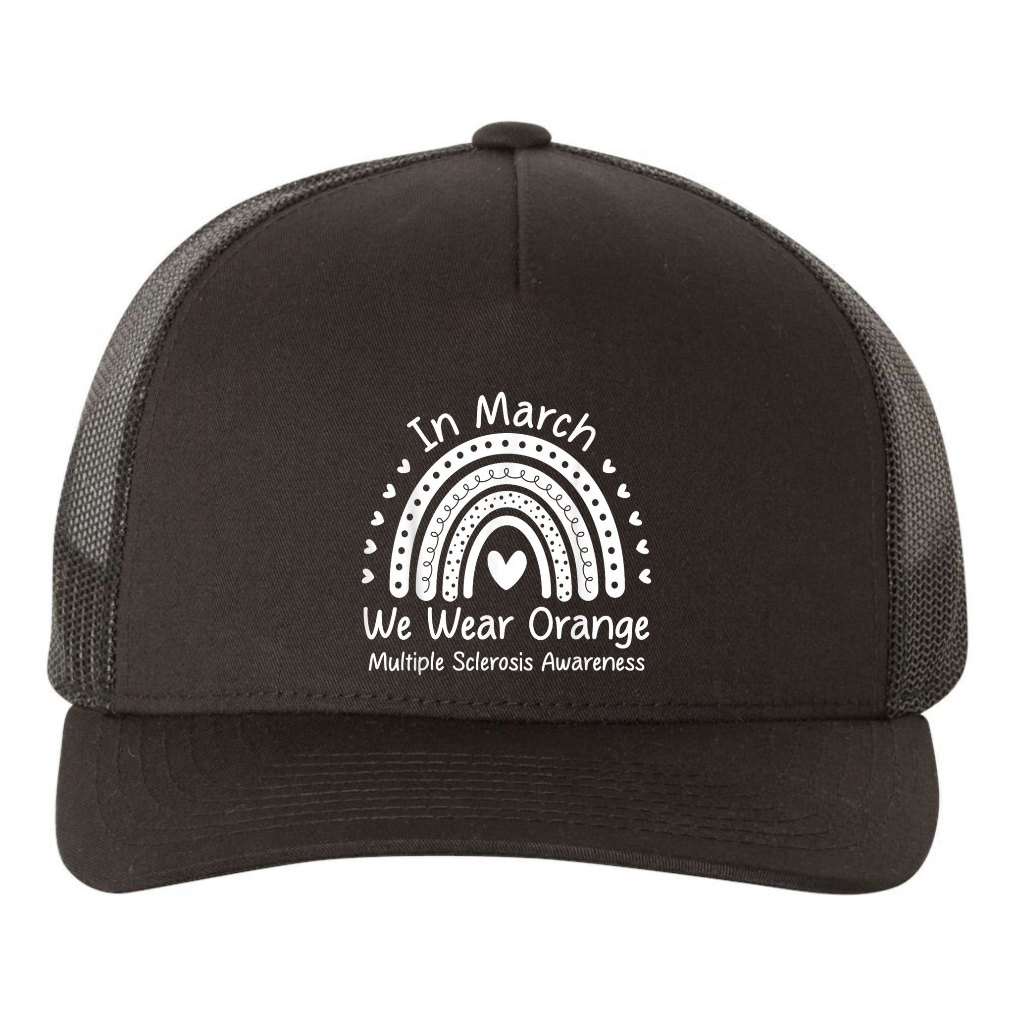 We Wear Orange Multiple Sclerosis Awareness Ms Month Yupoong Adult 5-Panel Trucker Hat