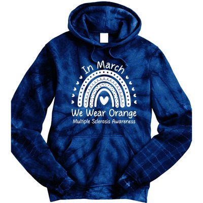 We Wear Orange Multiple Sclerosis Awareness Ms Month Tie Dye Hoodie