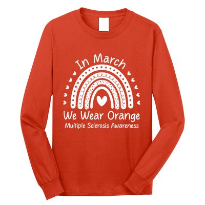 We Wear Orange Multiple Sclerosis Awareness Ms Month Long Sleeve Shirt