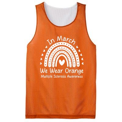 We Wear Orange Multiple Sclerosis Awareness Ms Month Mesh Reversible Basketball Jersey Tank