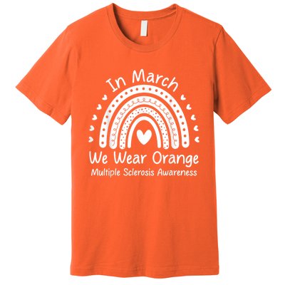 We Wear Orange Multiple Sclerosis Awareness Ms Month Premium T-Shirt