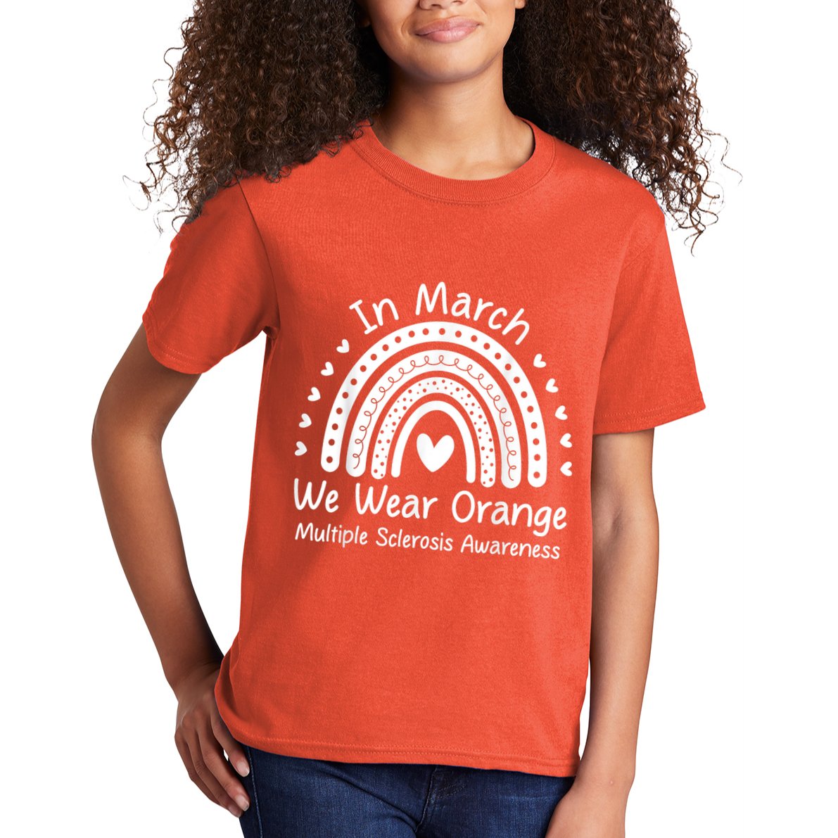 We Wear Orange Multiple Sclerosis Awareness Ms Month Kids T-Shirt