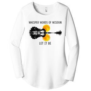 Whisper Words Of Wisdom Letit Be Guitar Lake Shadow Women's Perfect Tri Tunic Long Sleeve Shirt