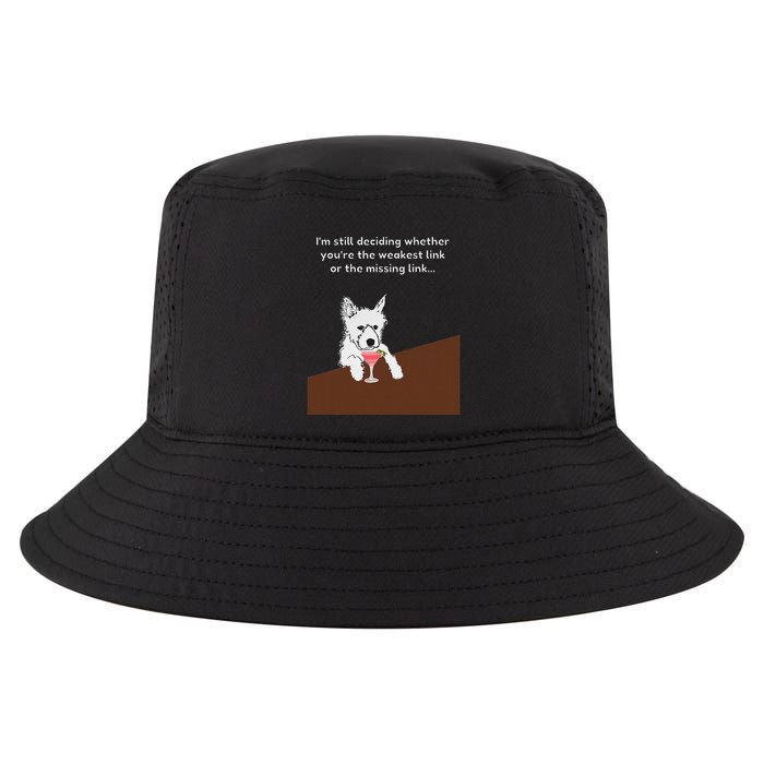 Westie “Weakest Or Missing Link” Insult Graphic Cool Comfort Performance Bucket Hat