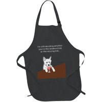 Westie “Weakest Or Missing Link” Insult Graphic Full-Length Apron With Pockets