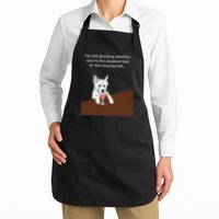 Westie “Weakest Or Missing Link” Insult Graphic Full-Length Apron With Pockets